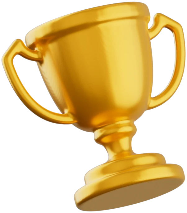 Troféu dourado da TopX, imagem decorativa da marca